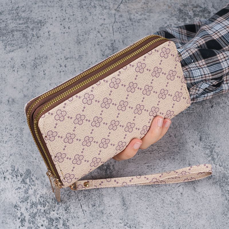 Women's Bags Retro Fashion Simple Women's Wallet Large Capacity Card Holder Multifunctional Clutch Bag Double Zipper Wallet_voghion.com