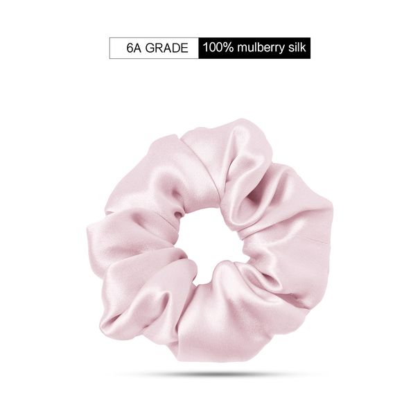19 Momme 100% Mulberry Silk Hair Tie - Extra Large Puff Scrunchie (Gentle On Hair No Breakage Perfect For Ponytails & Buns Hypoallergenic & Smooth)_voghion.com
