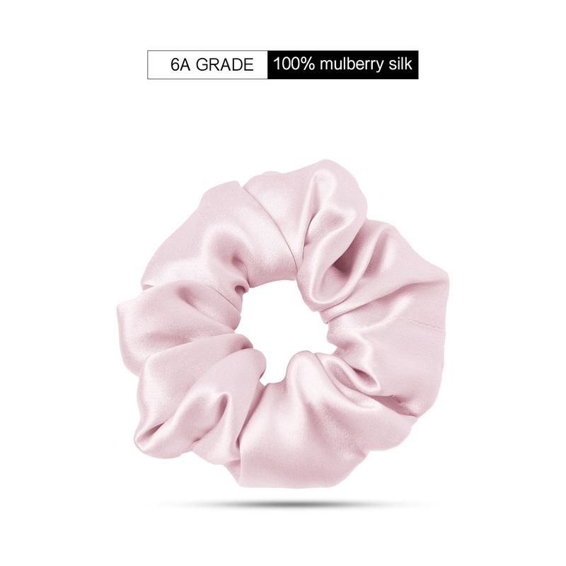 19 Momme 100% Mulberry Silk Hair Tie - Extra Large Puff Scrunchie (Gentle On Hair No Breakage Perfect For Ponytails & Buns Hypoallergenic & Smooth)​_voghion.com