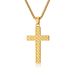 Collier pendentif croix en acier titane de style simple pour hommes et femmes, accessoires de chaîne de pull_voghion.com