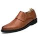 Euro Step British Style Casual Leather Shoes For Men, Business Comfortable Soft Slip-On Thick Sole Men's Shoes, Versatile_voghion.com