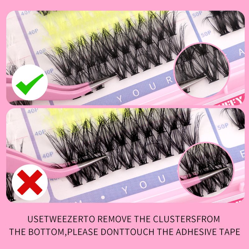 Cross border foreign trade 590 clusters of colorful thick D curved single cluster false eyelashes set 10 18mm DIY segmented eyelashes_voghion.com
