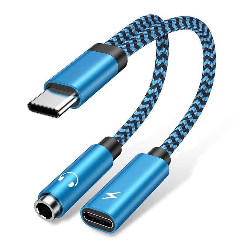 USB Jack, 60W Fast Charger Cable&3.5mm Headphone Adapter for Samsung Galaxy S23 Ultra FE Plus A14 5G A54 A13 A24 A23 S22_voghion.com