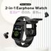 Zestaw słuchawkowy X8s Zegarek 2 w 1, powiadomienia o wiadomościach, połączenia Bluetooth, sportowy smartwatch, robienie zdjęć_voghion.com