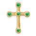 14k Emerald Cross Chain Slide_voghion.com