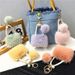 Bolsa Charme Luz Luxo Pequeno Mini Bolsa Forma Chaveiro Bonito Pelúcia Pérola Pingente Carro Chaveiro Enfeites Presente_voghion.com
