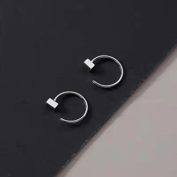 Orecchini singoli di alta qualità, semplici ed eleganti, in argento sterling, antiallergici, per uomo e donna, adatti per piercing all'orecchio._voghion.com