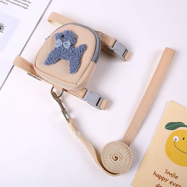 Haustier mit I-förmigen Bowknot Rucksack Welpen Katze Harness Hund Kette Walking Leine_voghion.com