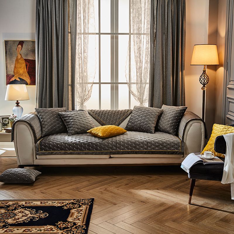 Luxury Style Sofa Cushion Non Slip Cover Towel High End Four Seasons Universal Thick Plush Fabric Cushion_voghion.com