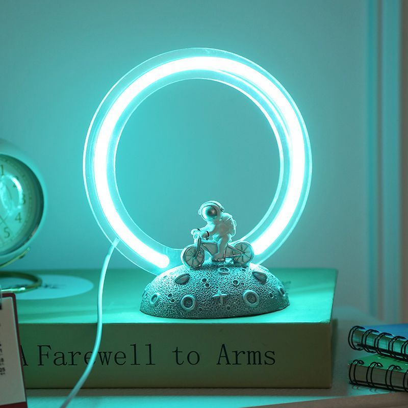 Creative Astronaut Flowing Sand Painting Night Light High-end Hourglass Ornament Birthday Gift For Boyfriend Girlfriend_voghion.com