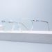 Ultra Light Metal Eyeglass Frame, Non-magnetic Irregular Shaped Myopia Glasses, Student Bare Face Female Glasses TR1604_voghion.com