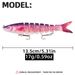 Multi-Section Loach Bionic Set Long Casting Slow Sinking 13.5cm 17g Realistic 8-Section Fish Hard Lure Fishing Bait_voghion.com