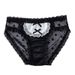Abbigliamento femminile Mutandine Lolita da donna, pizzo a stella avvolto sui fianchi a vita media, slip per studenti in stile giapponese, mutandine comode e senza cuciture_voghion.com