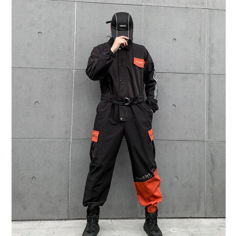 Engros efterårs nyt flot herretøj sæt med jumpsuit løst afslappet ungdomsdragt W216 P125_voghion.com