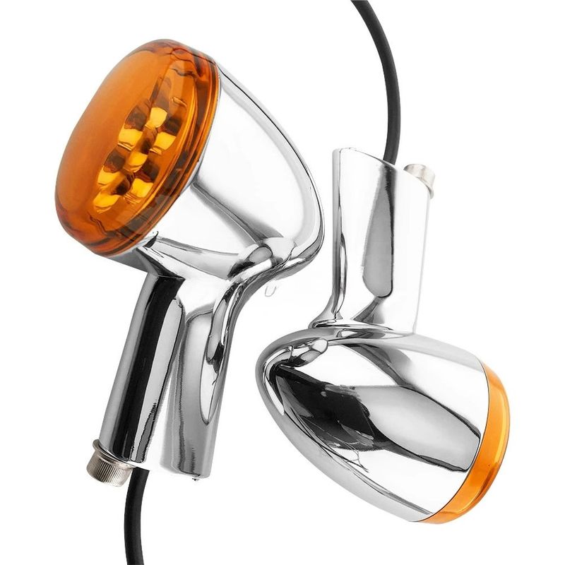 Motorcycle Turn Signal Light For Harley XL883 1200 X48 72 Dyna Fat Boy Heritage Softail Classic 2Pcs LED Front/Rear Signals Lamp_voghion.com