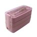 900 ml 3-lagige Bento-Box, umweltfreundliche Lunchbox aus Weizenstroh, mikrowellengeeignet, Neuheit 2019_voghion.com