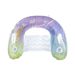 Espreguiçadeira de piscina em formato de U com glitter aquarela, assento flutuante inflável com porta-copos, reclinável multiposições para piscina e praia_voghion.com