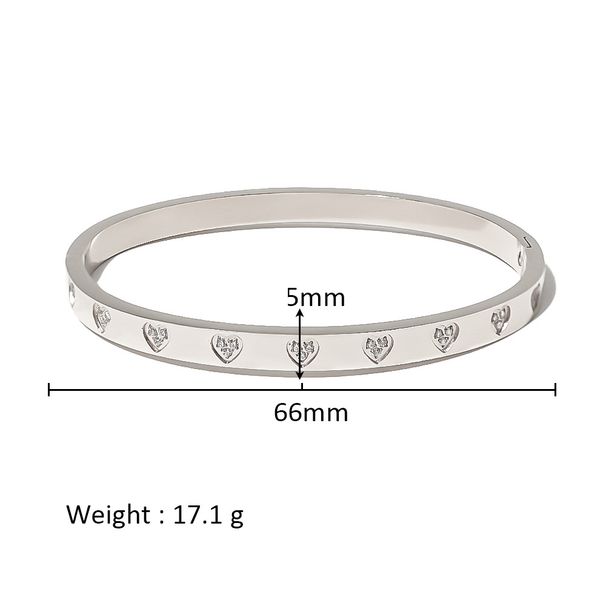 Bracciale da donna in stile INS, con cuore di pesca, colore che mantiene il colore, impermeabile, placcato in oro vero K, antiallergico_voghion.com