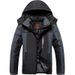 Herrenbekleidung Herren-Winterjacke mit Fleecefutter, wasserdicht, winddicht, für Outdoor-Sport, Wandern, Camping (Rot, Schwarz, Blau, Armeegrün)_voghion.com