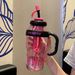 1350ML New Big Size Summer Handle Plastic Cute Large Capacity Ice Straw Outdoor Cup_voghion.com