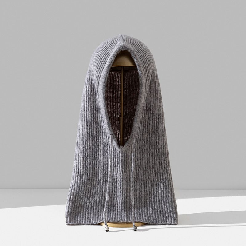 New Autumn And Winter Balaclava Hat Scarf Hood One-piece Men's And Women's Hat Warm Wool Pullover Knitted Hat_voghion.com