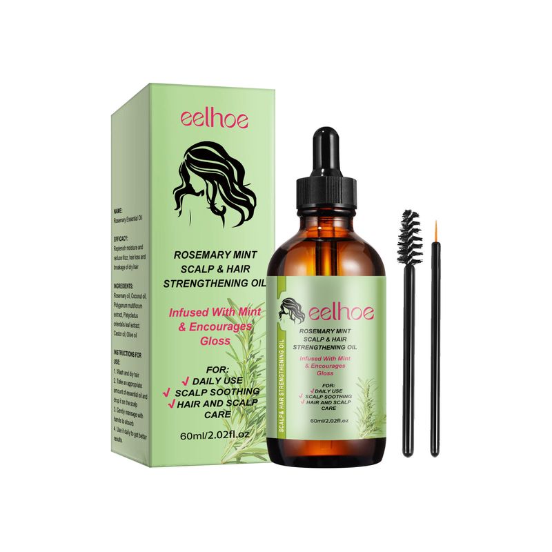 Aceite esencial de romero para el cuidado del cabello, aceite esencial para el cuidado del cabello que suaviza el cuero cabelludo y repara el cabello_voghion.com