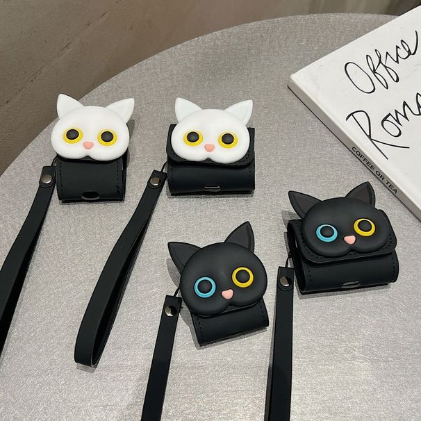 Cute Cat Leather For 1/2/3/4/5 Generation A Pple Wireless Bluetooth Earphones Protective Case Pro2 New Model_voghion.com