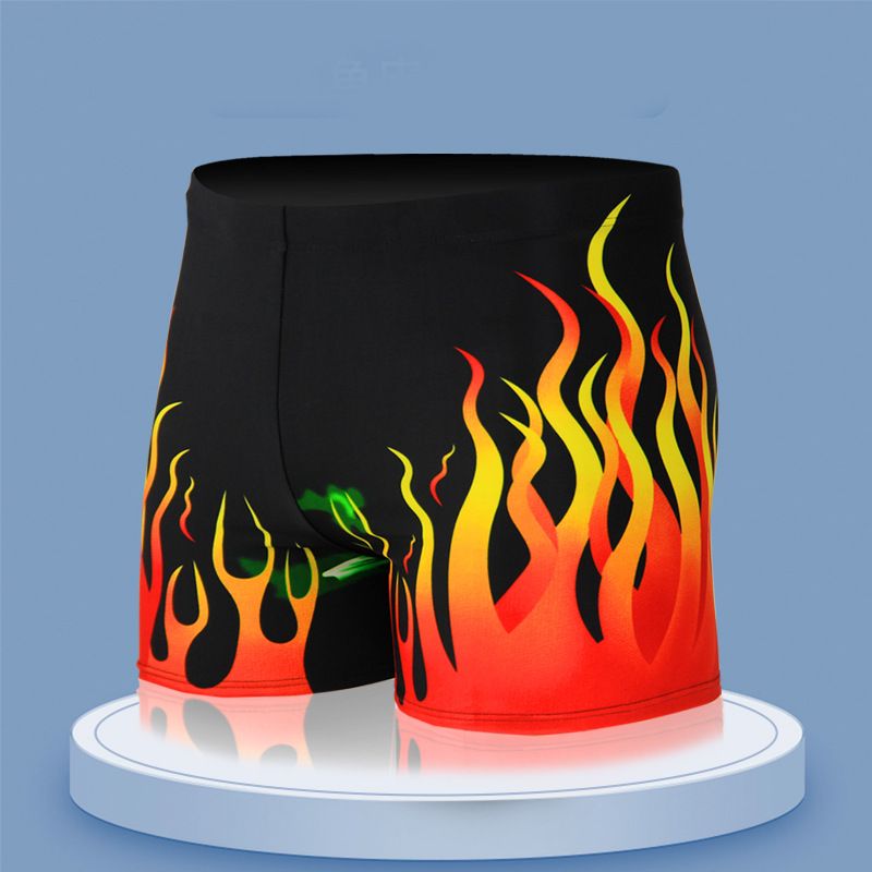 Fashion High Elastic Sports Men's Quick-Dry Breathable Swim Beach Swimming Trunks_voghion.com