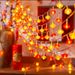 Solar LED String Lights With Red Lanterns & Chinese Knots - Waterproof, Remote Control, 8 Modes For Outdoor Holiday Decoration_voghion.com