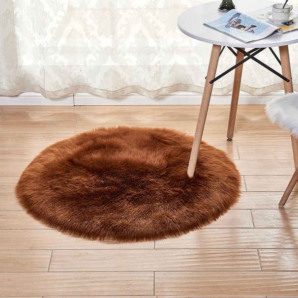 Golden Snow Fox® Premium Acrylic Round Rug – Ultra-Soft Machine-Woven Carpet In 17 Colors (Hypoallergenic, Non-Shedding, Stain-Resistant)_voghion.com