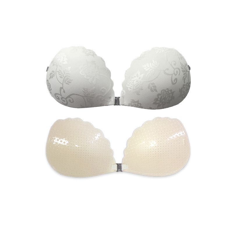 Ondergoed & Nachtkleding Shell Lace BH Stickers Borsten Geplooid En Gelift Onzichtbare Rugbandjes Siliconen BH Stickers Voor Bruidsjurken_voghion.com