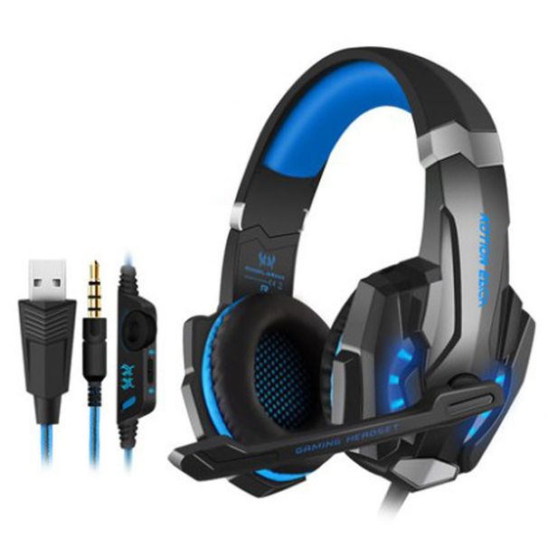 G9000 Wired Gaming Headset With Microphone, 3.5mm/USB Plug, Memory Foam Ear Cushions, Noise Isolation For PC, Mobile & Console Gaming_voghion.com
