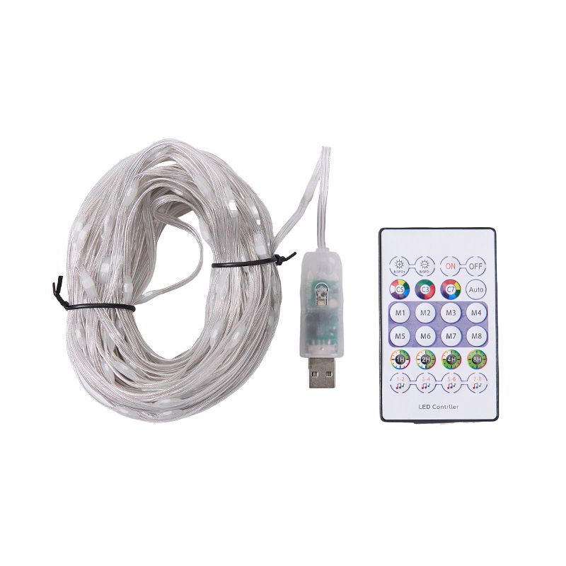 Wasserdichte RGB-LED-Lichterkette mit Fernbedienung – 5 m/10 m/15 m/20 m flexible Lichterkette für Partys im Innen- und Außenbereich, Hochzeit, Weihnachtsdekoration_voghion.com