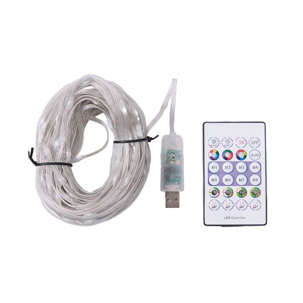 Wasserdichte RGB-LED-Lichterkette mit Fernbedienung – 5 m/10 m/15 m/20 m flexible Lichterkette für Partys im Innen- und Außenbereich, Hochzeit, Weihnachtsdekoration_voghion.com