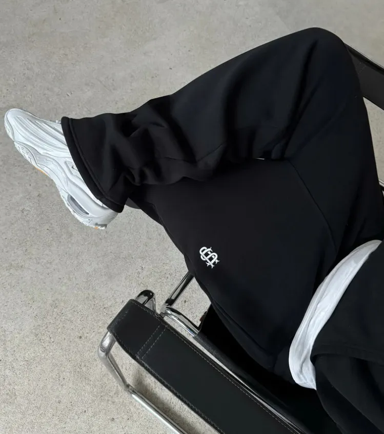 Vêtements pour hommes rétro Y2k Street Trend Hip Hop décontracté taille élastique fermeture éclair ample couleur unie sport pantalons décontractés_voghion.com