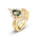 Anello in argento S925 con muschio verde e anello in agata erba acquatica femminile, moda, tutti abbinati_voghion.com