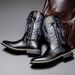 26ss Tube Amekaji High Embroidered Work Herren Western Cowboy Trendy Motorradfahrer Square Toe Reitstiefel_voghion.com