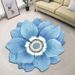 Lotus Flower Non-Slip Rug – Soft Polyester Carpet For Living Room, Bedside, Entryway – Water Absorbent, Durable, Washable – Floral Print_voghion.com