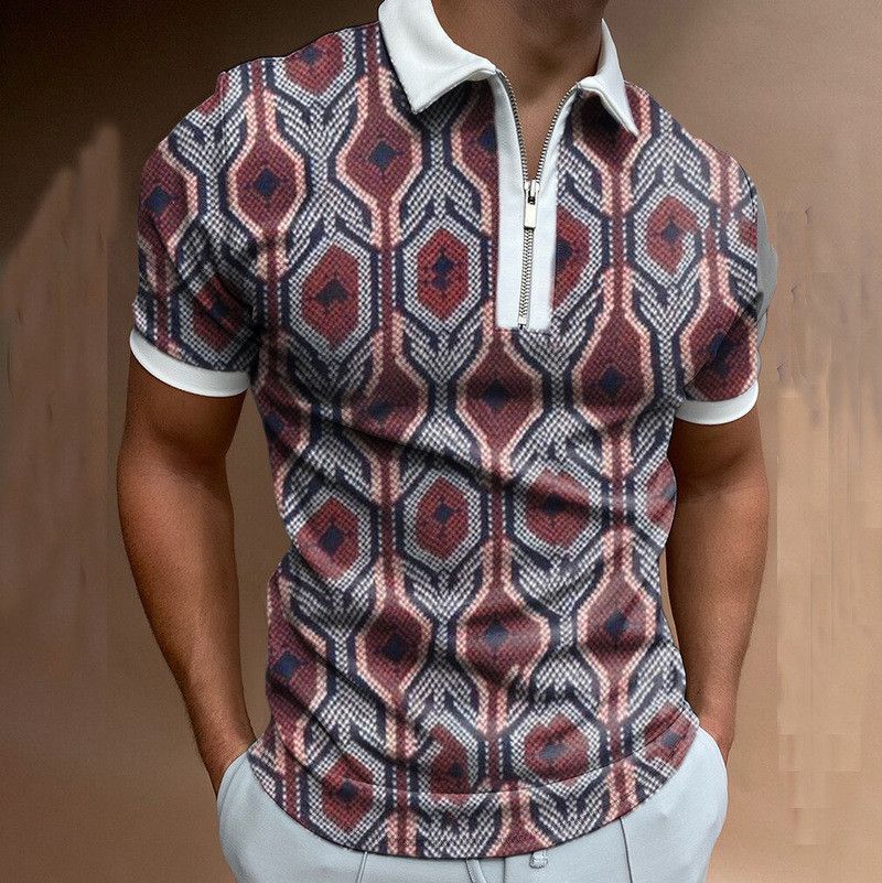 2023 Sommer Herren Poloshirt Herren Flut Markenserie 3D-gedrucktes Poloshirt Herren Kurzarmshirt_voghion.com