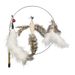 Aifeiniao Handheld Steel Wire Rod Wand Bell Feather Replacement Head Set Cat Toy Teaser_voghion.com