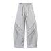 Men's Clothing Pleated Wide Leg Casual Pants In Spring And Autumn With Loose Drawstring And Elastic Waist, Trendy Solid Color Trousers_voghion.com