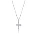 Collana versatile con ciondolo a forma di croce in zircone pieno in argento Hip Hop_voghion.com