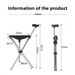 Travel Mobility Aid For Elderly, Folding Portable Cane Stool, Non-Slip Lightweight Hiking Stick, Multi-Functional_voghion.com