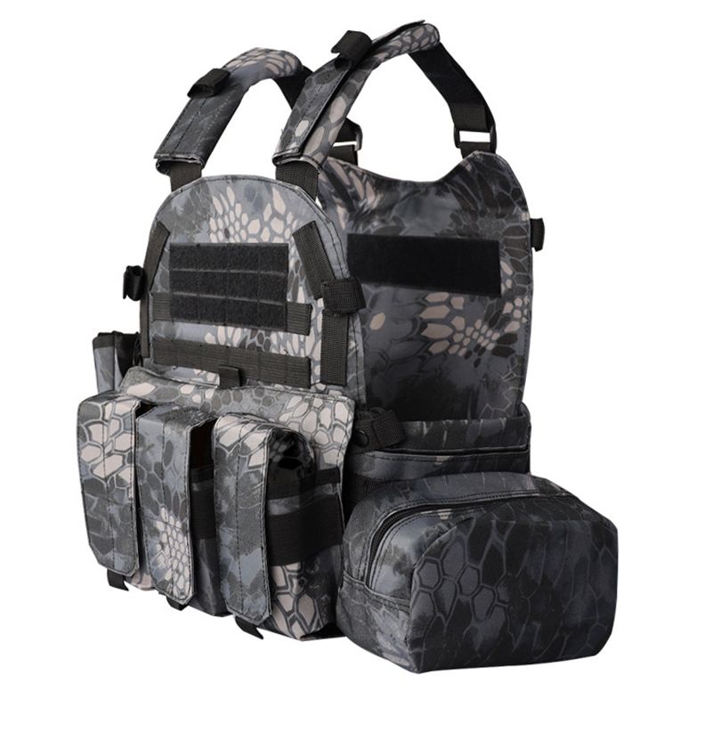 Verstelbare Python Camo 6094 Tactische Militaire Molle Vest Airsoft Leger Body Armor Outdoor Jacht Veldgevecht Plate Carrier_voghion.com