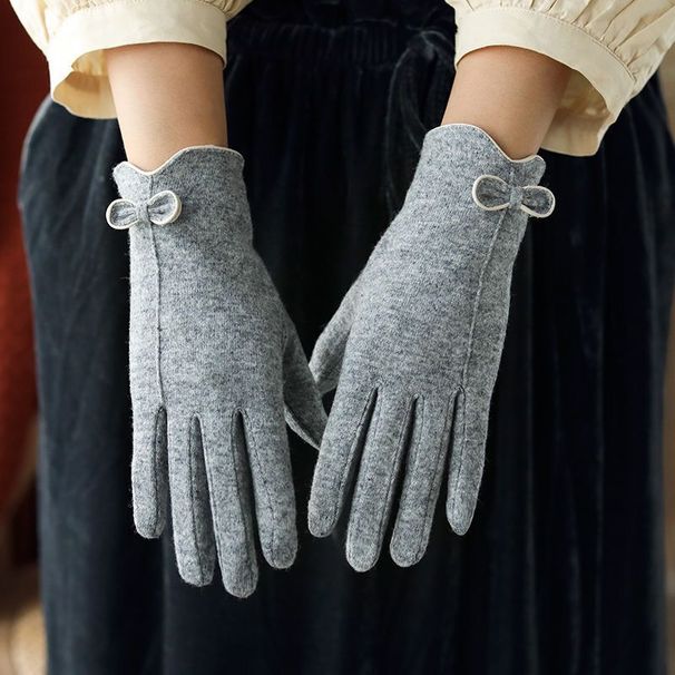 Women's are warm cold resistant, Korean version cute autumn winter with wool and thick cashmere, student gloves for_voghion.com
