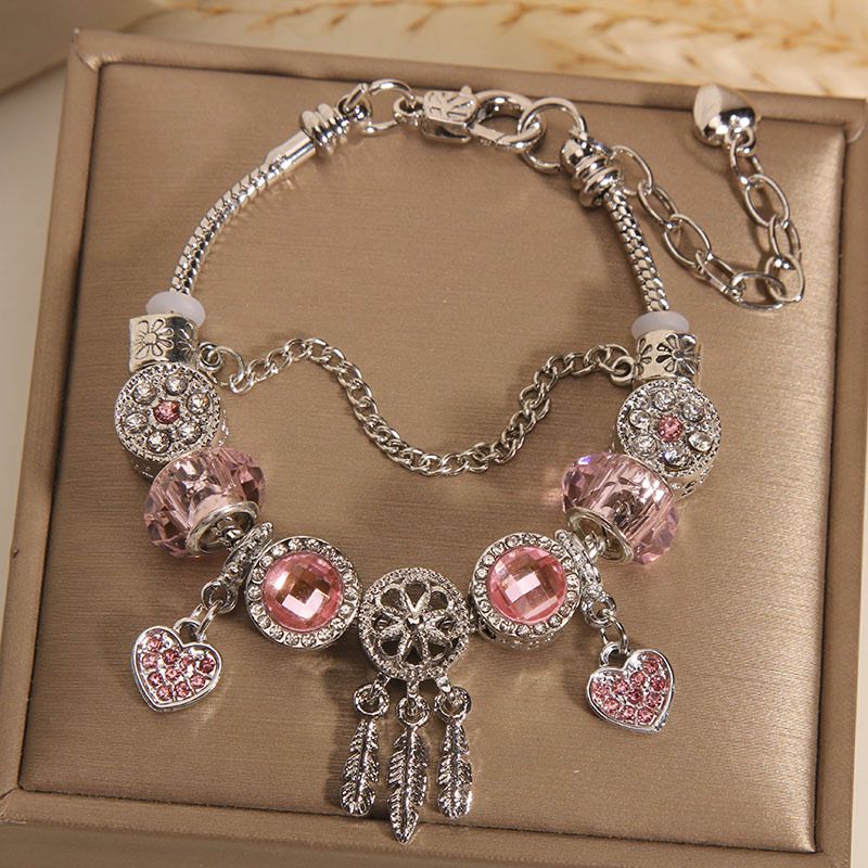 Jewelry & Accessories pink beaded bracelet for women the temperament dream catcher bracelet for students and girlfriends gift bracelet trend_voghion.com