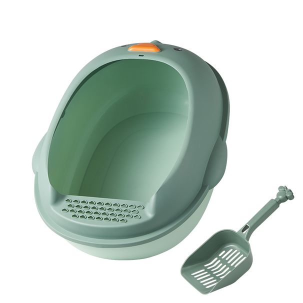 Katt Halvlukket Tegneserie Gul And Ekstra Stor Toalett Høy Kant Sprutpedal Lekkasjesikker Kattesanden_voghion.com