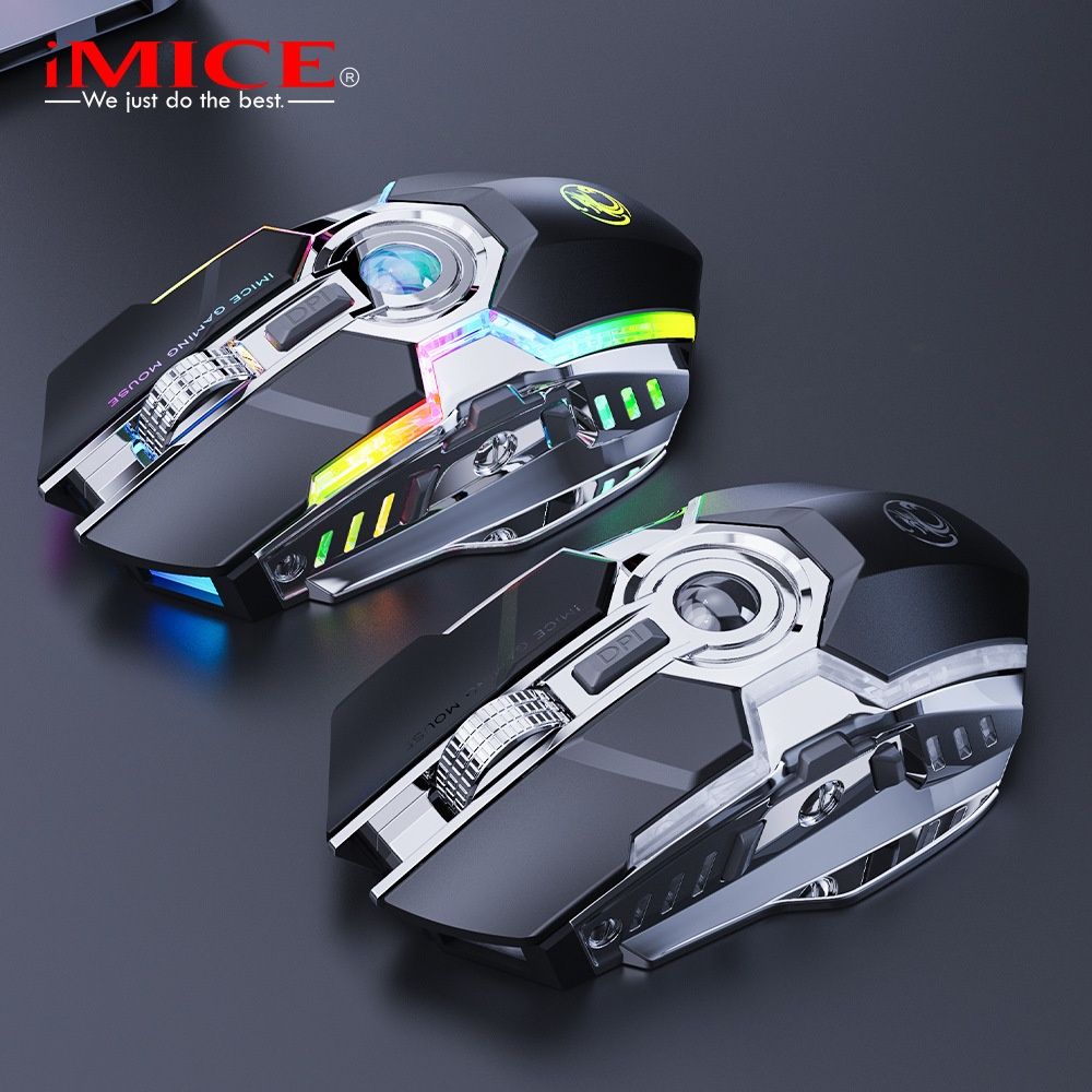 Digitex Digitex IMICE Fornitura diretta dalla fabbrica Mouse da gioco wireless con luce fluente RGB ricaricabile da 2,4 G a 7 pulsanti, regalo_voghion.com