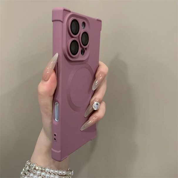 Creative Personality Magnetic Compatible With 14 16 Pro Max Case IPhone 15 Matte 13/12/11 Right Angle_voghion.com