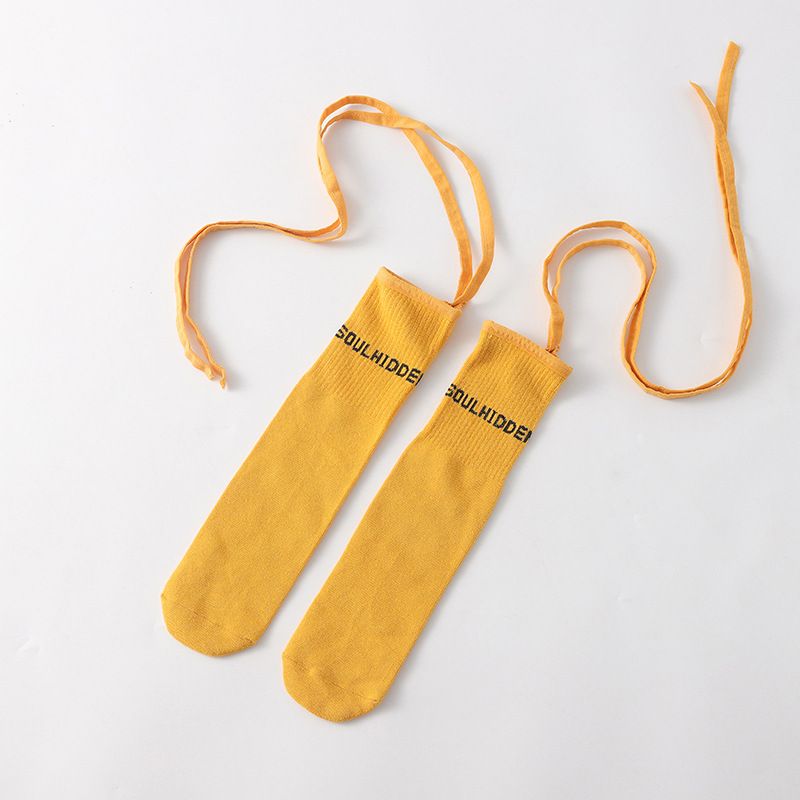 Kinderkleidung Ins Strap Kinder Mid Tube Trendy Socken 3-8 Jahre alte Mädchen Overknee-Socken 12 Jahre alte modische Wadensocken Buchstaben_voghion.com
